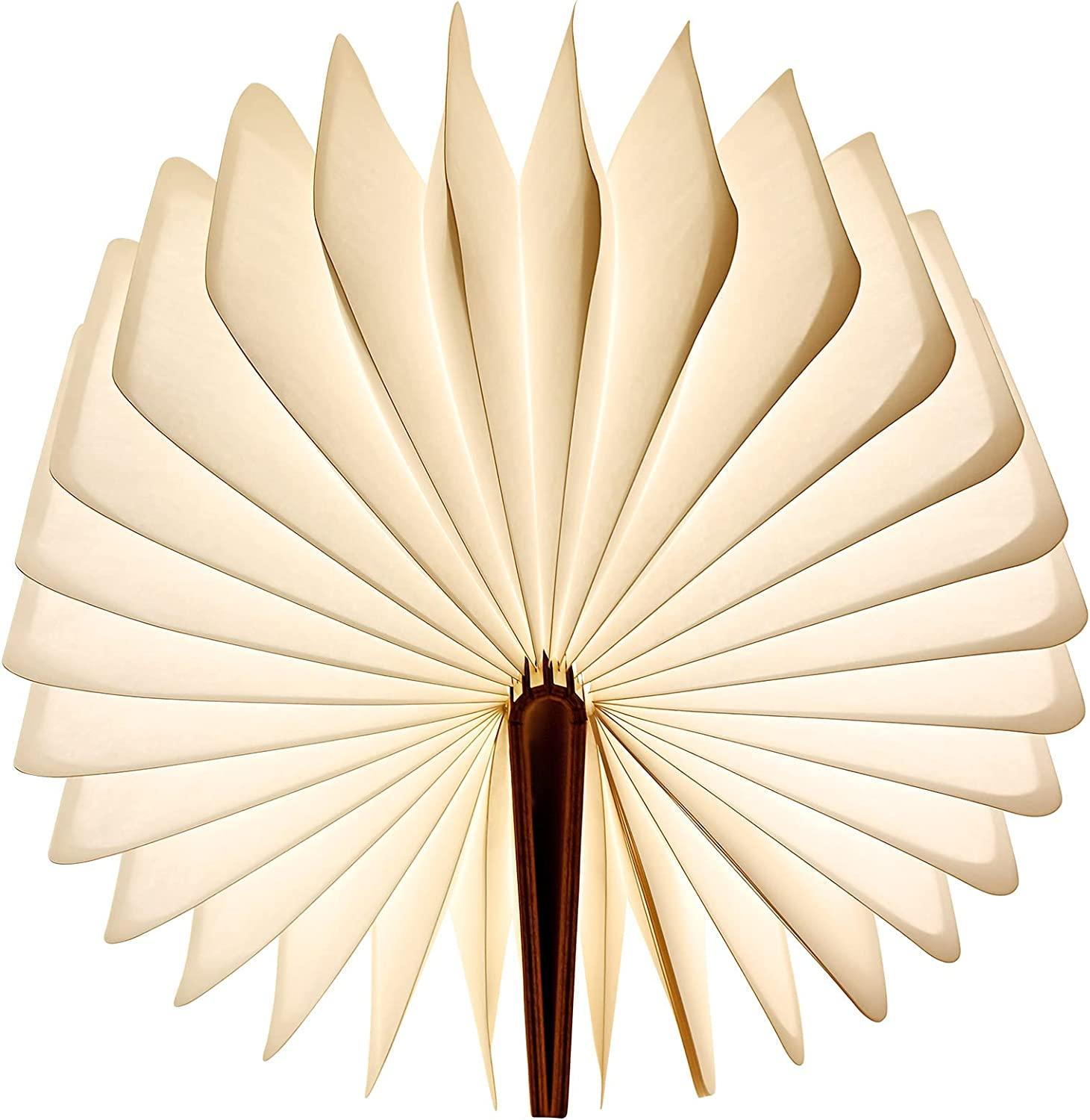 Đèn LED bằng gỗ, đèn từ khóa gập để quà giáng sinh sáng tạo, đèn giấy sạc USB, đèn trang trí pin 700mAh