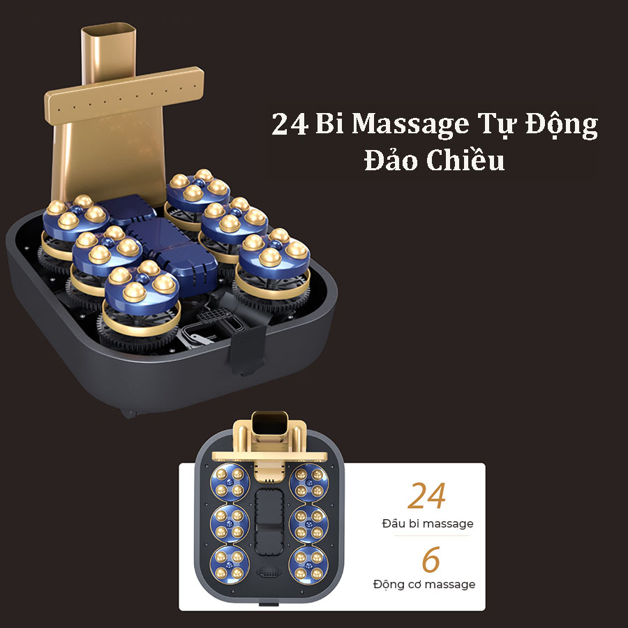 Bồn Ngâm Chân VISPO VP-BN23 - Massage Tự Động, Làm Nóng Và Giữ Ấm Nước 43-47°C, Massage Lòng Bàn Chân Cải Thiện Giấc Ngủ