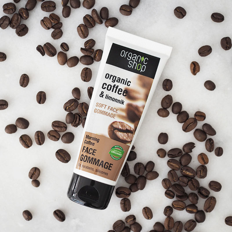 Tẩy da chết mặt cà phê Organic Shop Organic Coffee &amp; Powder Face Gommage 75ml + Tặng Kèm 1 Băng Đô Tai Mèo ( Màu Ngẫu Nhiên)