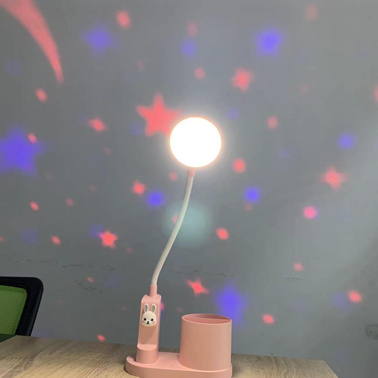 LED Desktop Lamp, Eye Protection Dimming Desk Light, Star Light Pink