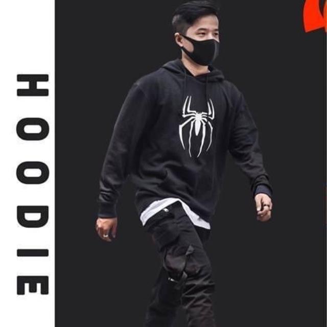 Áo hoodie unisex nam nữ con nhện có bigsize đên hơn 100kg vải nỉ bông ngoại dày mịn