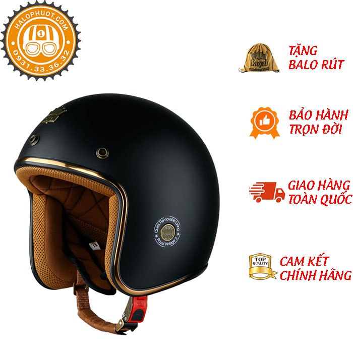 Nón Bảo Hiểm Royal M20C Lót tháo Rờ trơn