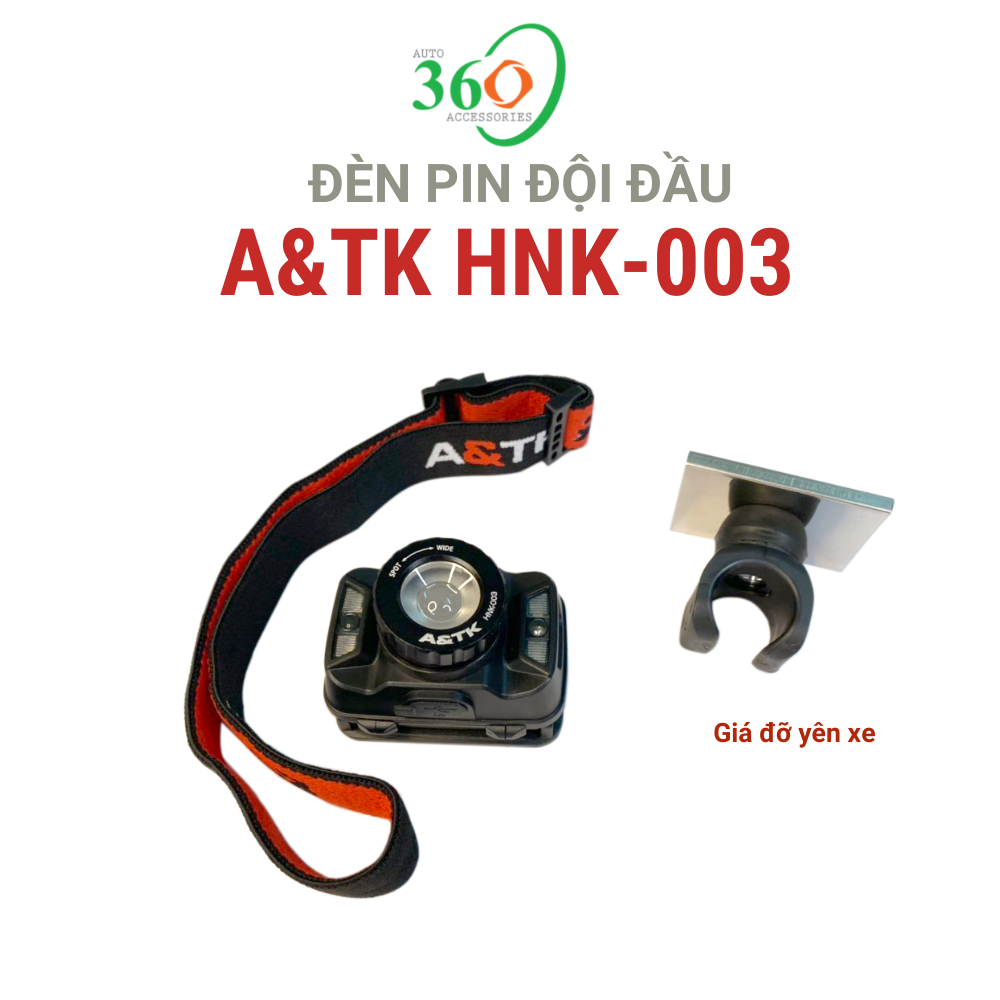 Đèn Pin Đội Đầu A&amp;TK HNK-003, Đèn Pin Đội Đầu Siêu Sáng 5 Chế Độ, Cảm Biến Chuyển Động, Chống Nước