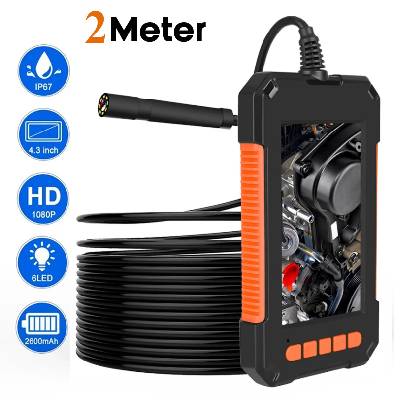 Camera Nội Soi Công Nghiệp Chống Nước P40 Chống Nước IP67 Với Màn Hình 4.3 Inch 1080P Camera 8 LED Đường Kính 8mm. P40 8mm Industrial Endoscope Camera 4.3'' LCD Screen HD 1080P Inspection Handhold Borescope 8 LEDs IP67 For Car Sewer - Hàng Chính Hãng