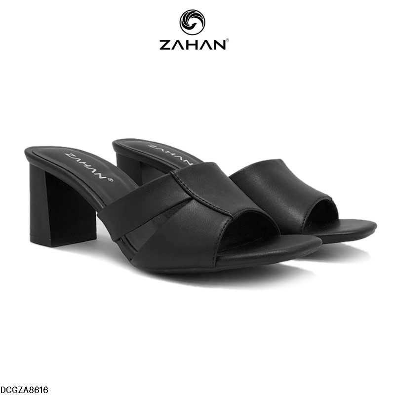Dép nữ, quai bản to, 5 cm DCGZA8616 - Đen - 39
