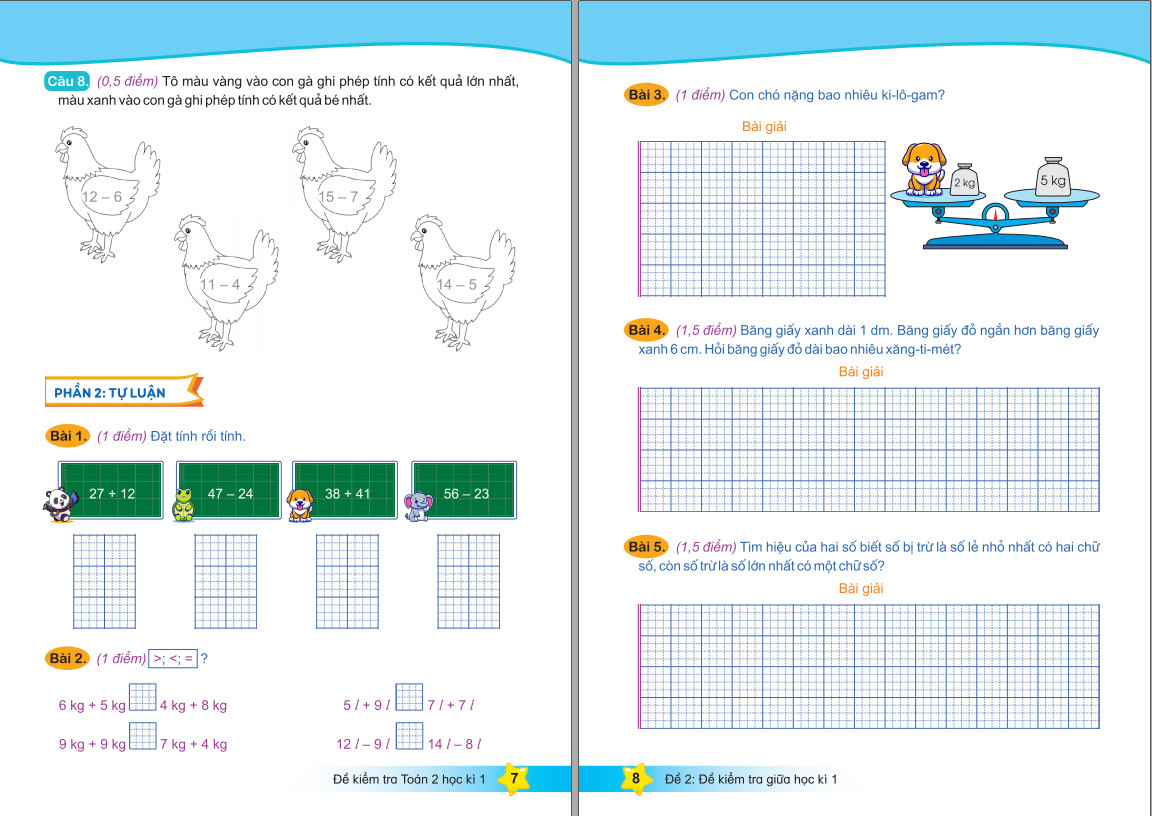 Sách - Đề Kiểm Tra Toán 2 - Bộ Sách Kết Nối Tri Thức Với Cuộc Sống - ndbooks