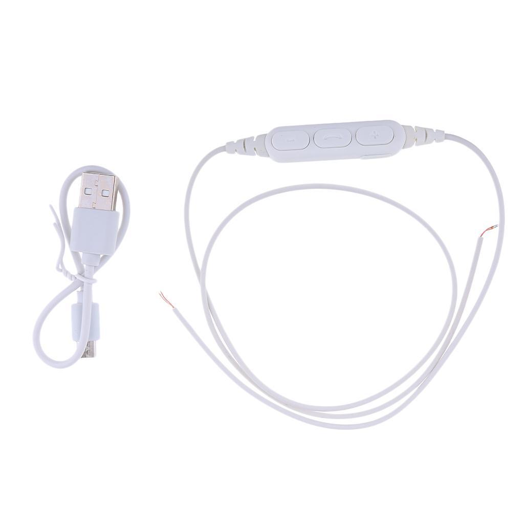 DIY Headphone Audio Cable Line Earphone Maintenance Control Wire With Microphone Bluetooth Adapter Receiver