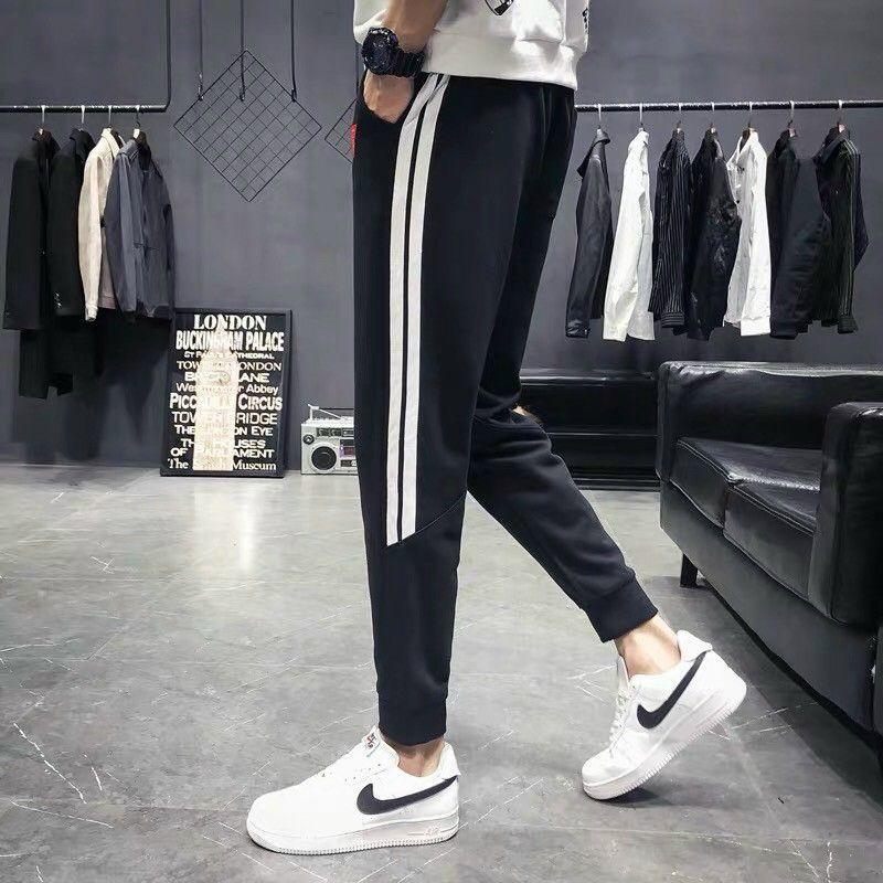 Quần thể thao nam nữ mặc , quần jogger 2 sọc, quần thun