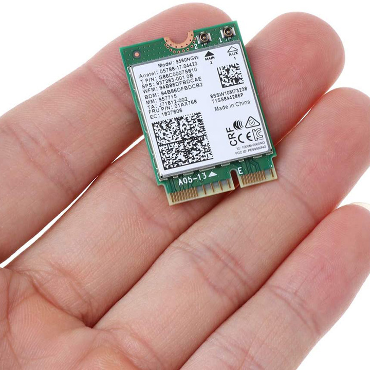 Card wifi 9560NGW chuẩn AC MU-MIMO 1.73Gbps tích hợp bluetooth 5.0