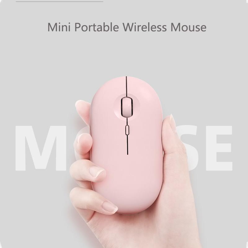 Chuột Không Dây 2.4G Im Lặng Quang Máy Tính Cổng USB Chuột 800/1200/1600 DPI Có Thể Điều Chỉnh Màu Hồng Đáng Thiết Mause Dành Cho Laptop máy Tính