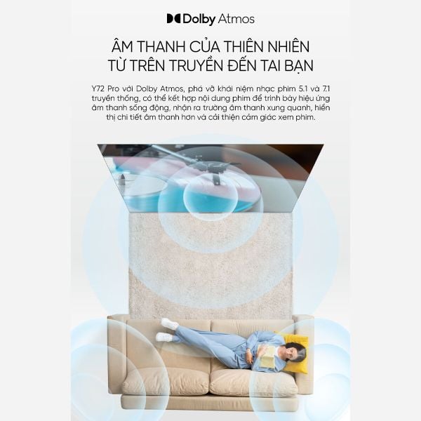 Trải nghiệm âm thanh vòm Dolby Atmos với tivi Coocaa 55Y70 Pro