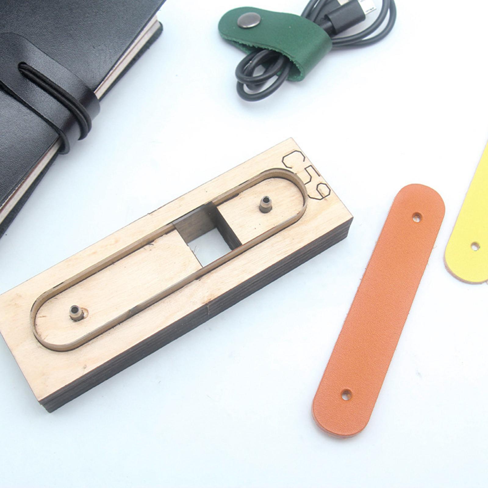 Wood Leather Cutting Die Leather Cutter Steel DIY Earphone Data Cable Organizer Leather Crafts Template Cutting Dies Supplies DIY Gift
