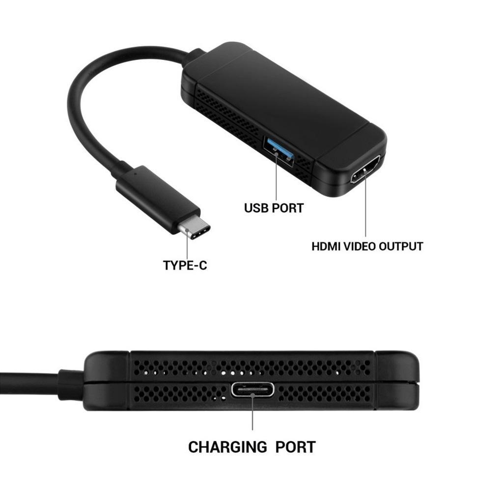 For Nintendo Switch Type C to HDMI Adapter USB 3.0 Hub Dock Converter Cable