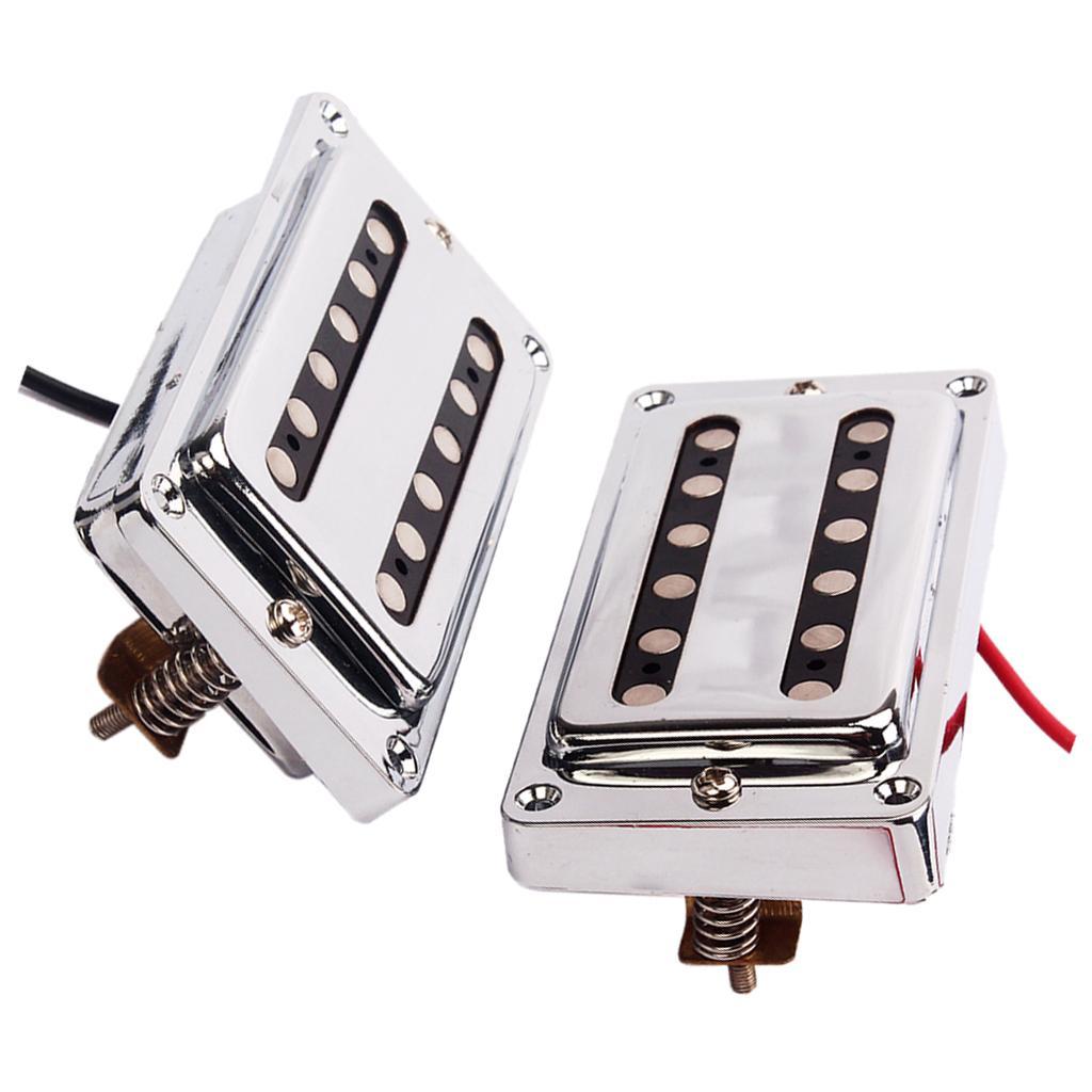 Chrome Double Dual Coil Neck & Bridge Pickup for LP Electric Guitar Parts