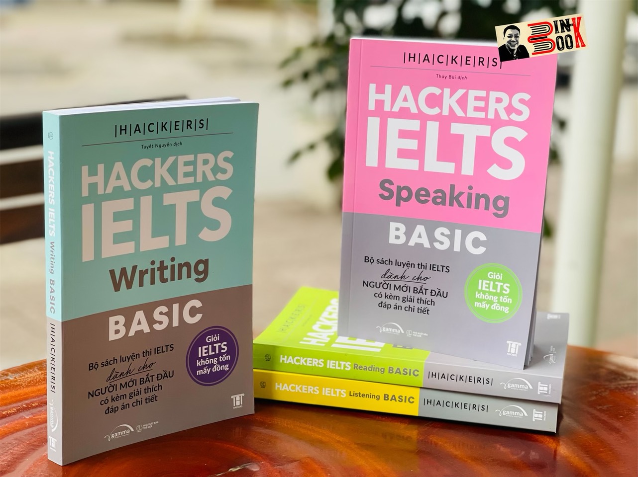 Combo 4 cuốn HACKERS IELTS BASIC - Bộ sách luyện thi IELTS dành cho người mới bắt đầu có kèm giải thích đáp án chi tiết  (Listening - Reading - Speaking – Writing) – Alphabooks – NXB Thế Giới (bìa mềm)