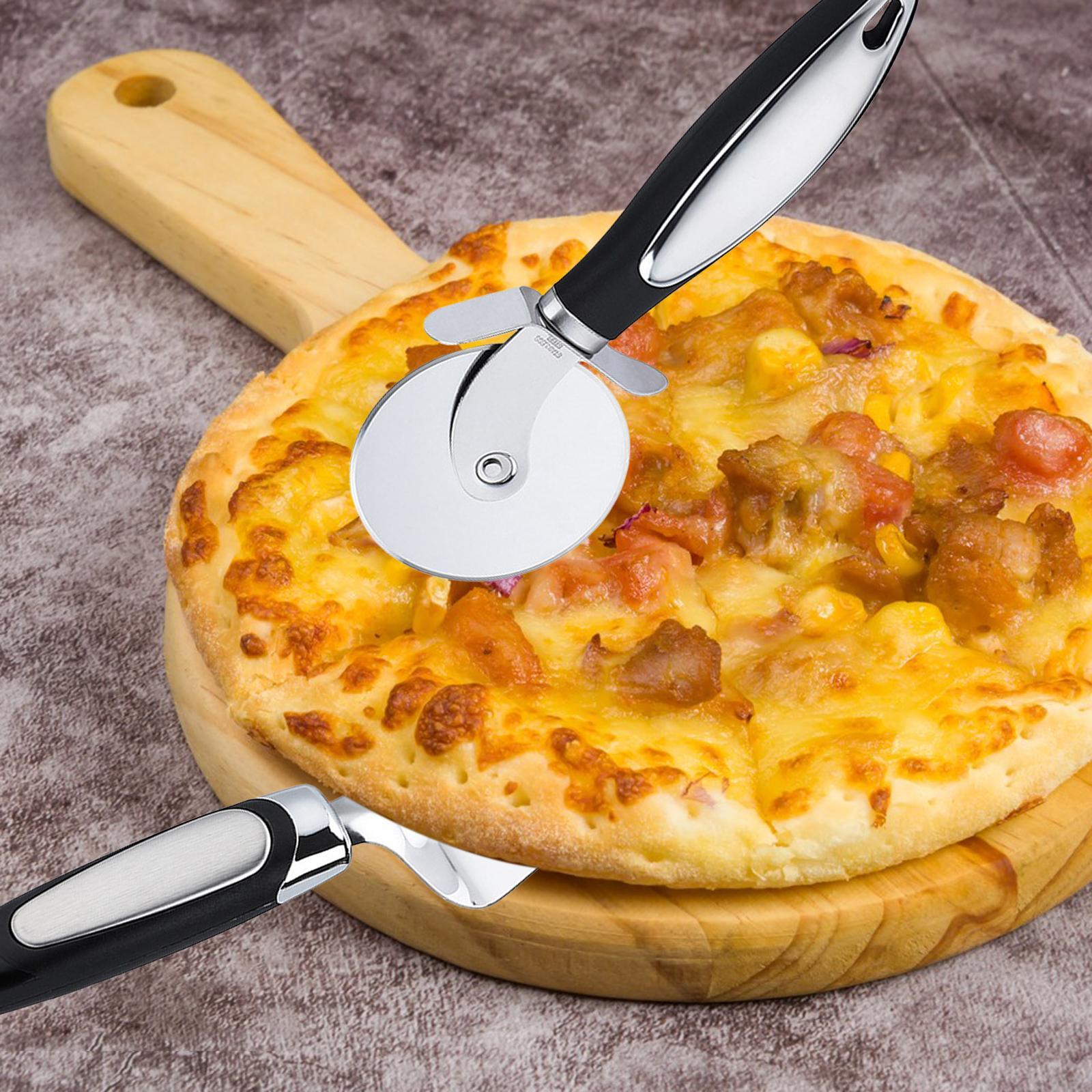 2Pcs Pizza Slicer and Spatula for Large and Small Pizza Serrated Pizza Wheel