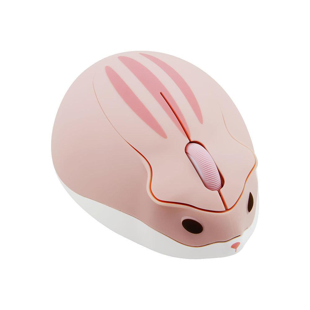 Hoạt Hình Dễ Thương Màu Hồng Không Dây Chuột Quang Máy Tính Cổng USB Mini Chuột 1200DPI Chuột Hamster Thiết Kế Nhỏ Tay Chuột Cho Bé Gái Laptop