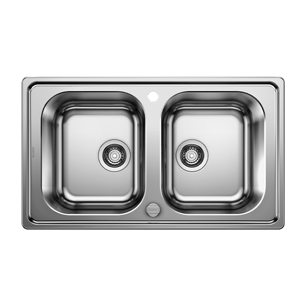 CHẬU RỬA BÁT INOX BLANCO DINAS 8 CHROME 237379 Bảo Gồm  Xi Phông Và Chặn Rác Hàng chính hãng