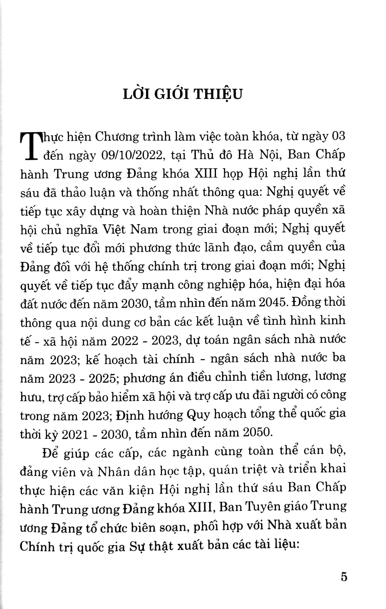 Tài Liệu Hỏi - Đáp Về Các Văn Kiện Hội Nghị Lần Thứ Sáu Ban Chấp Hành Trung Ương Đảng Khóa XIII (Dùng Cho Đoàn Viên, Hội Viên Các Tổ Chức Chính Trị - Xã Hội Và Tuyên Truyền Trong Nhân Dân)