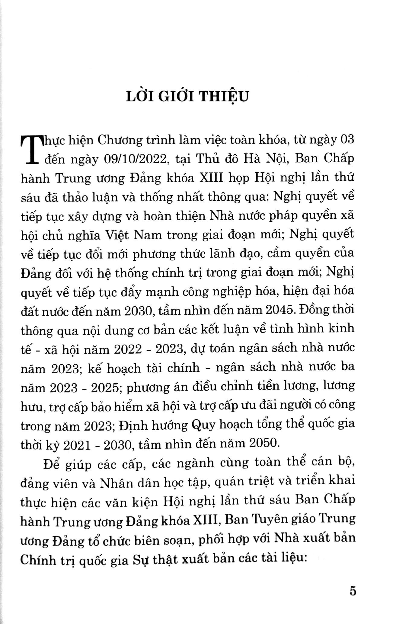 Tài Liệu Hỏi - Đáp Về Các Văn Kiện Hội Nghị Lần Thứ Sáu Ban Chấp Hành Trung Ương Đảng Khóa XIII (Dùng Cho Đoàn Viên, Hội Viên Các Tổ Chức Chính Trị - Xã Hội Và Tuyên Truyền Trong Nhân Dân)