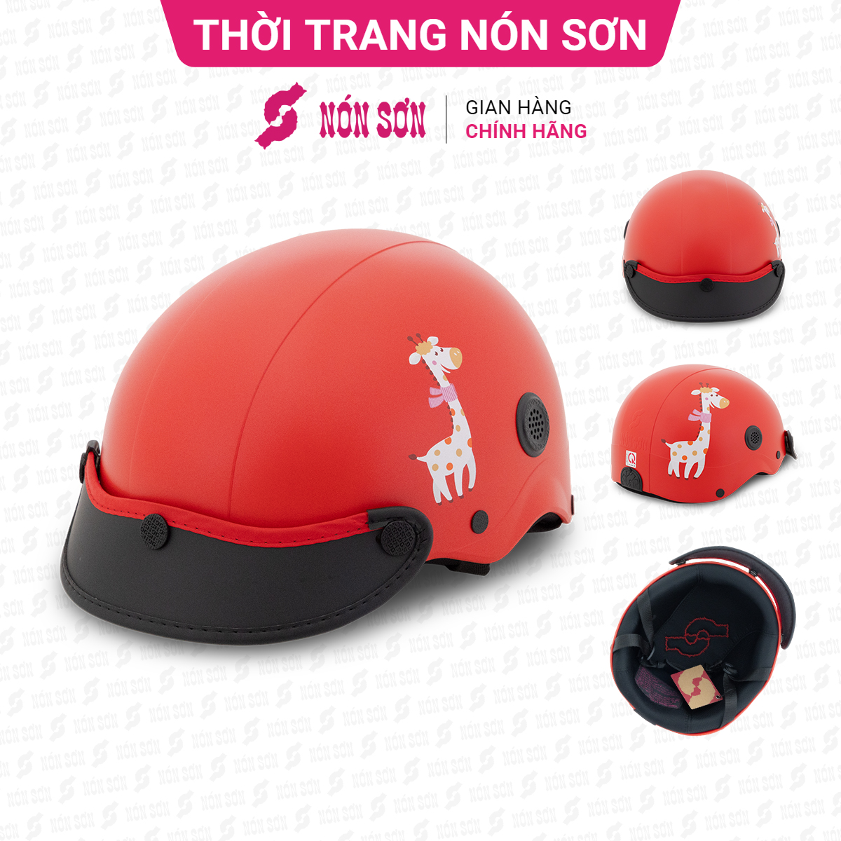 Mũ bảo hiểm trẻ em hoa văn NÓN SƠN chính hãng ADC-322.122
