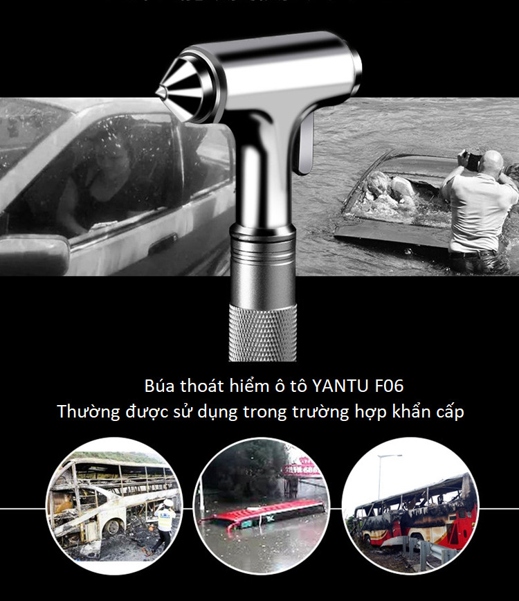 Búa thoát hiểm trên ô tô F06 cao cấp - Hàng nhập khẩu
