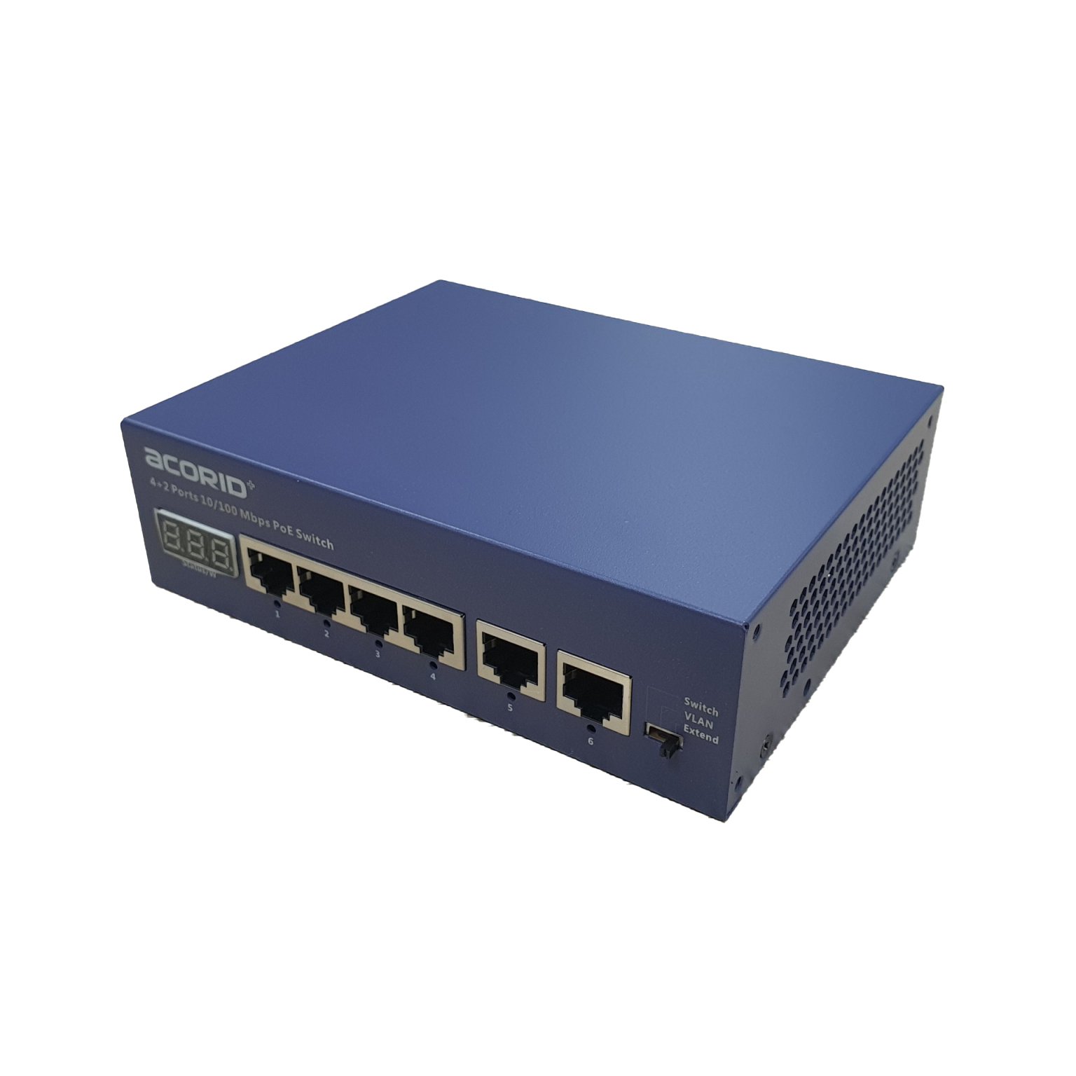 Switch poe 4 port Acorid LS1704P2E, 4 cổng POE+ 30W FE 10/100Mbps , 2 cổng Uplink, tổng công suất 65W, Có đèn hiển thị công suất, AI reboot thiết bị - Hàng chính hãng