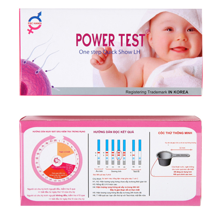 Bộ 3 hộp Que thử rụng trứng Powertest 15 test