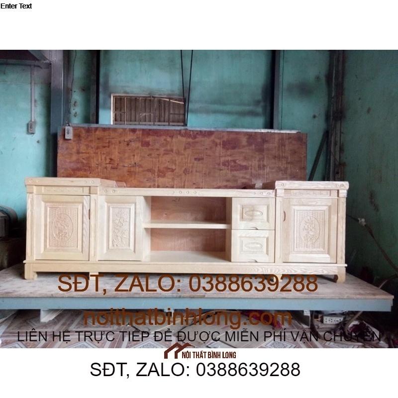 kệ ti vi gỗ sồi 2m