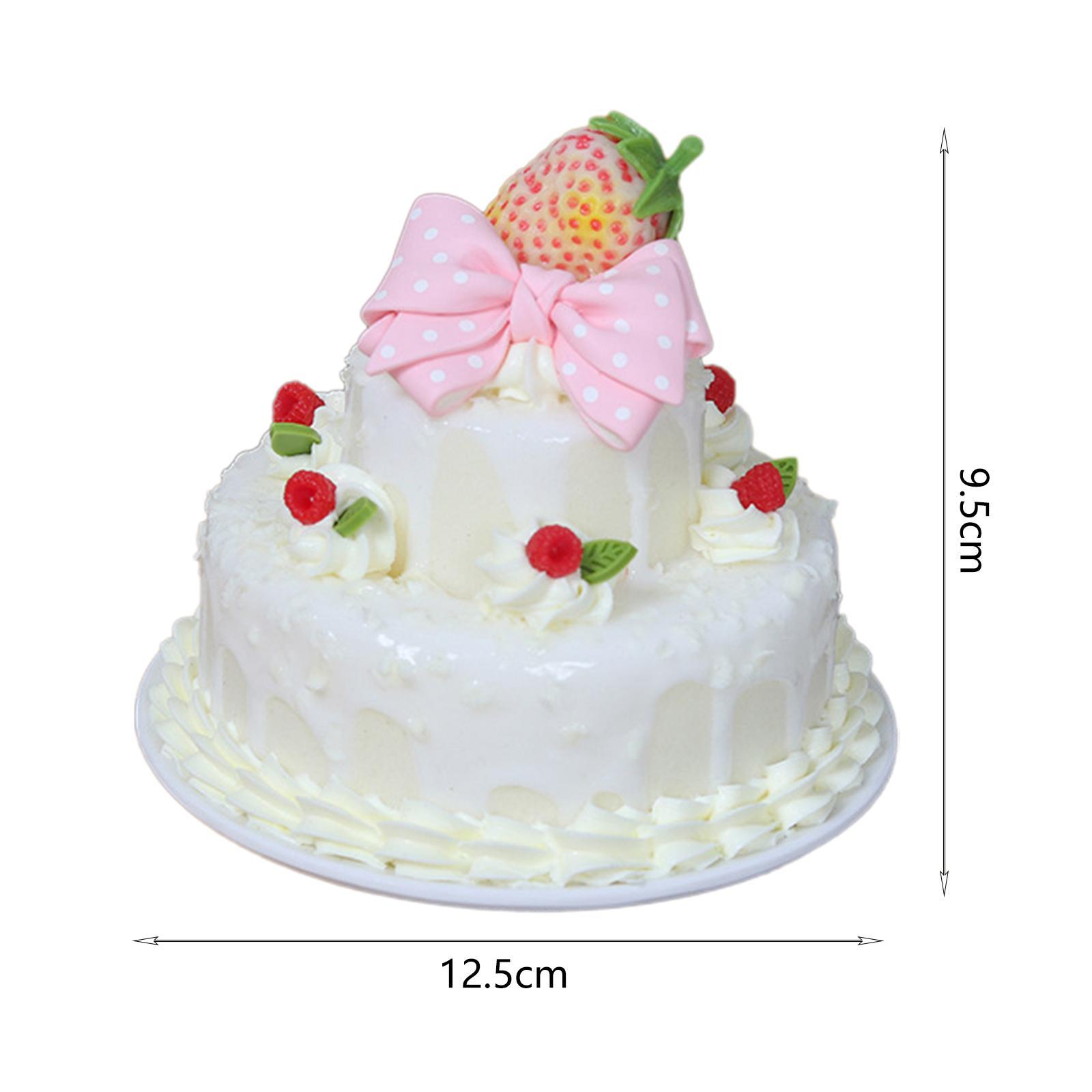 Fake Cake for Display, Artificial Cake Model Decoration Kitchen Photography Props