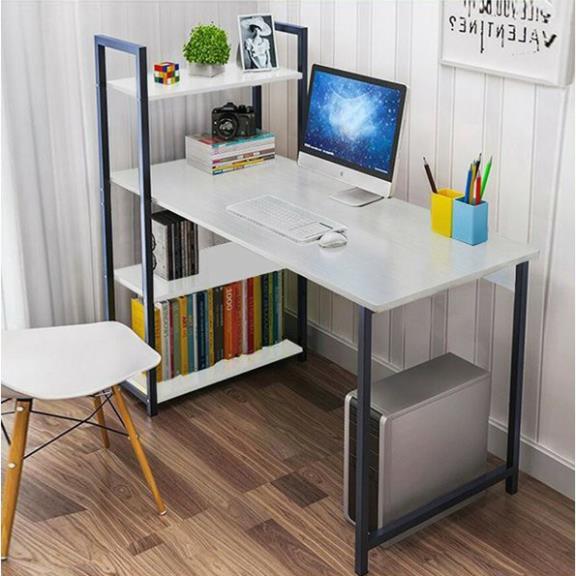 Bàn học, Bàn làm việc, B.học sinh, văn phòng liền kệ sách, Khung sắt, Chịu lực cao, Bền đẹp