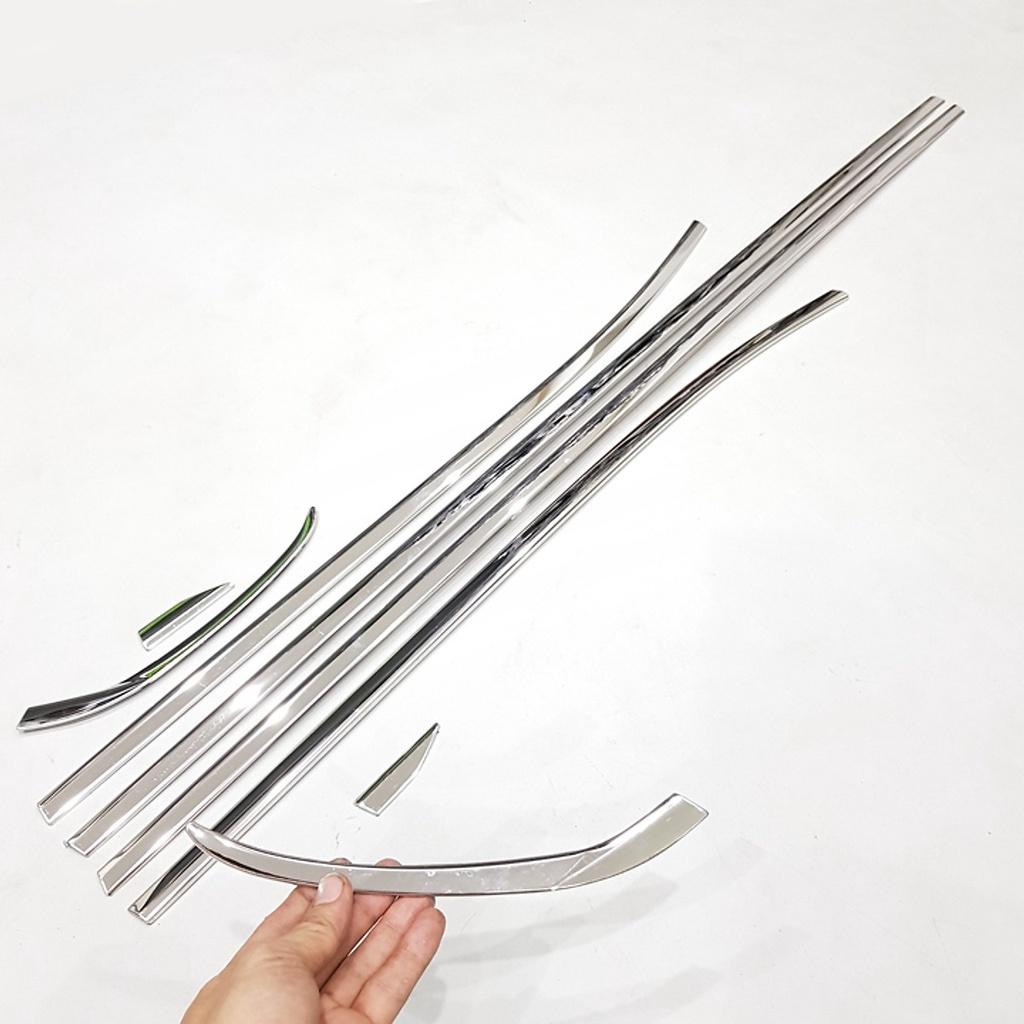 Bộ ốp viền chân kính/ cong kính cho xe VINFAST FADIL chất liệu INOX 304 cao cấp chống trầy xước viền kính