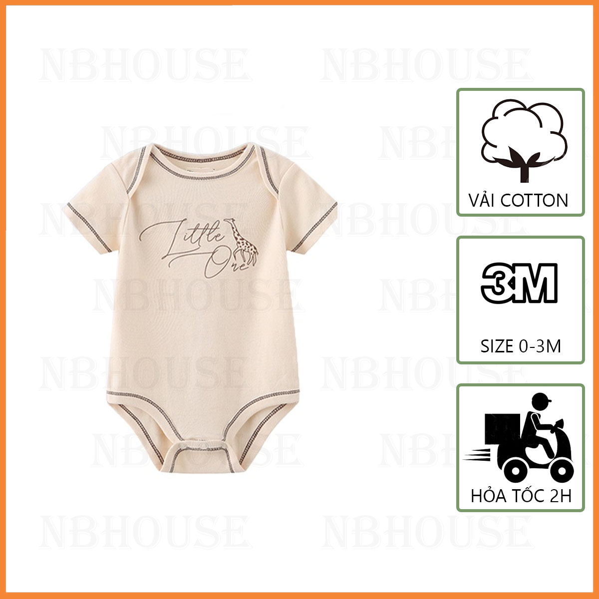 Bộ Bodysuit Cho Bé Trai Sơ Sinh Nhiều Mẫu Ngẫu Nhiên