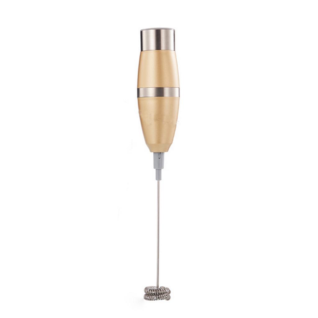 Electric Milk Frother Handheld Latte With Stainless Steel Stand 2pcs Head