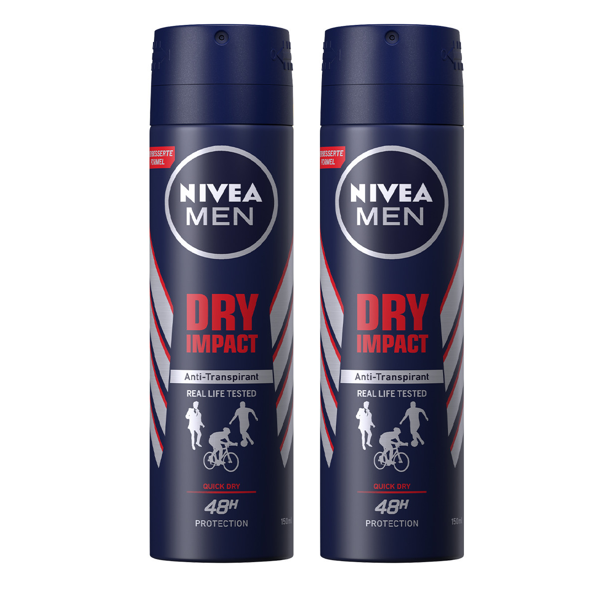 Combo 2 Xịt Ngăn Mùi NIVEA MEN Dry Impact Khô Thoáng 150ml - 81602