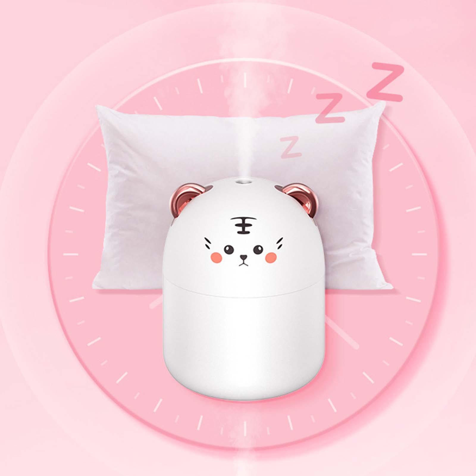 Desktop Humidifiers, 250ml Small Air Humidifier, Portable Mini Humidifiers for Bedroom, USB Cool Mist Sprayer with Night Light for Home,Office, Plants