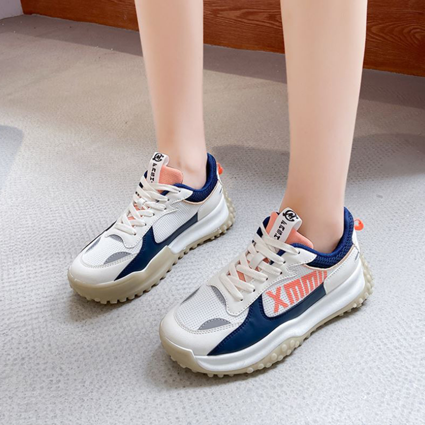 Giày Thể Thao Nữ, Giày Sneaker Nữ Đế Tăng Chiều Cao 3cm 2 Màu Thời Trang Hàn Quốc Tặng Kèm Đồng Hồ Nữ Thời Trang