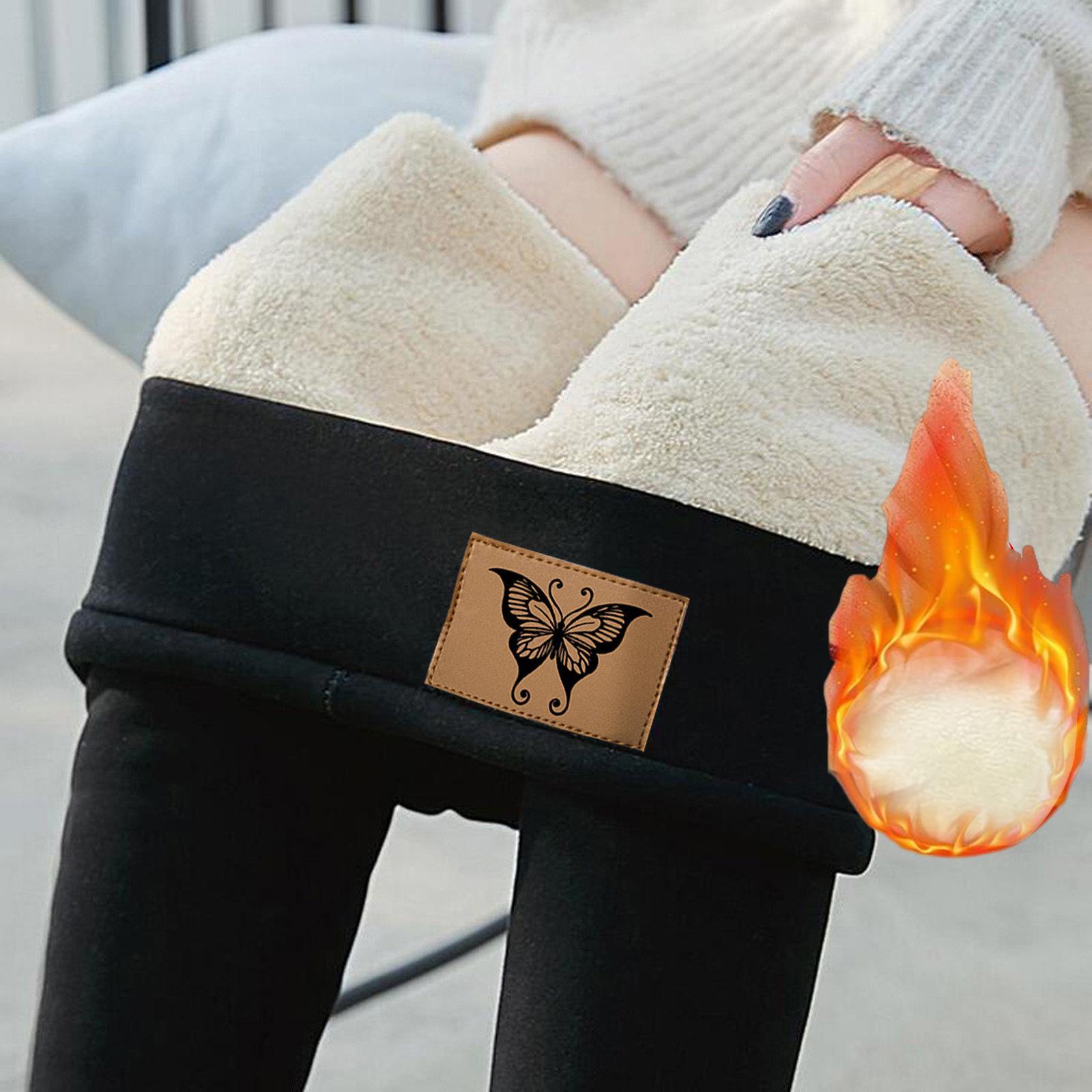 Women Fleece Lined Leggings Elastic Tights Trouser Comfortable Thermal Pants