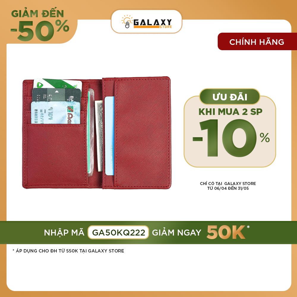 Ví Bóp Nữ Nhỏ Gọn Nhiều Ngăn Để Thẻ CMND Galaxy Store GVMB01B