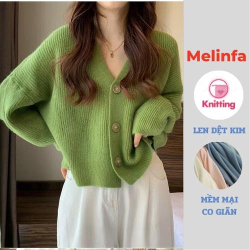 Áo khoác len cardigan nữ chất len dệt kim mềm mịn co giãn trẻ trung mùa thu đông mã VAA0446