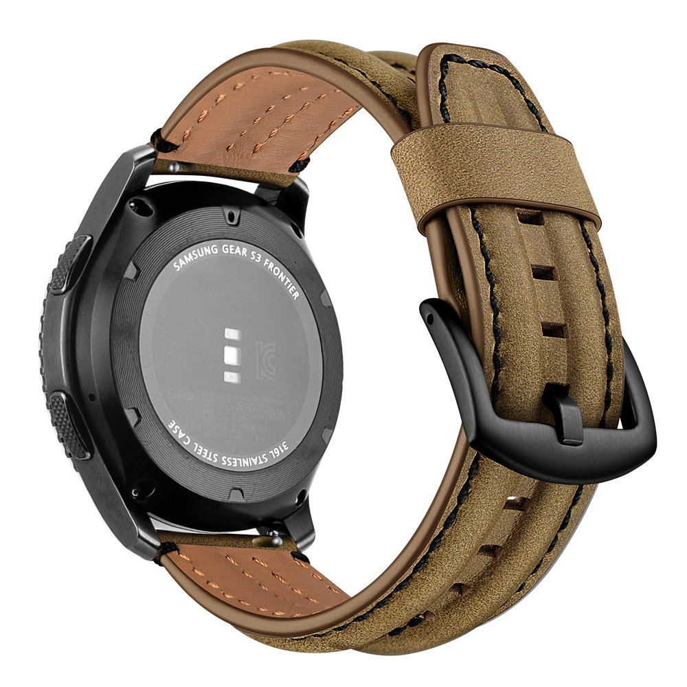 Dây Da Bò Sinewy cho Galaxy Watch 3 45mm / Galaxy Watch 46 / Huawei Watch GT 2 / Ticwatch Pro