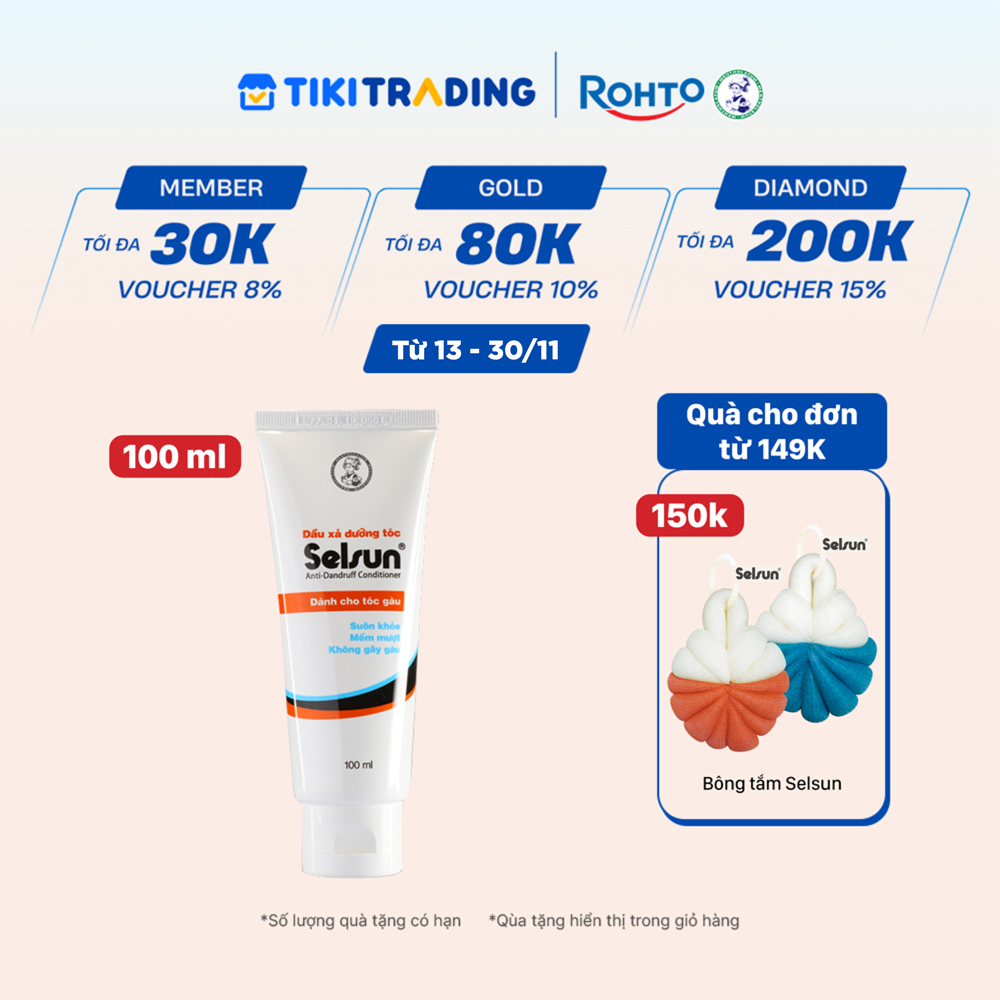 Dầu xả Selsun dưỡng tóc dành cho tóc gàu Selsun Anti-Dandruff Conditioner 100ml
