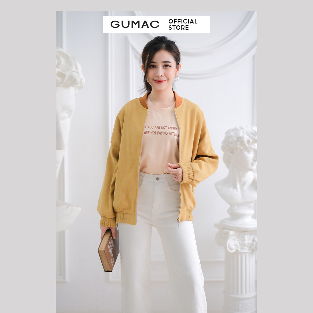 Áo khoác nữ GUMAC AC03038 phối bo