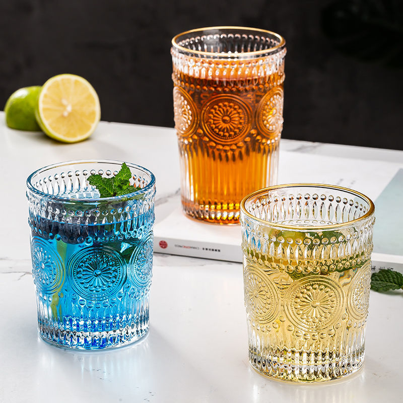 Bộ Ly Uống Nước Hoa Văn Kiểu Châu Âu Dung Tích 480 ML Combo Hộp 6 Sets DECOR LUXURY - Hàng Nhập Khẩu