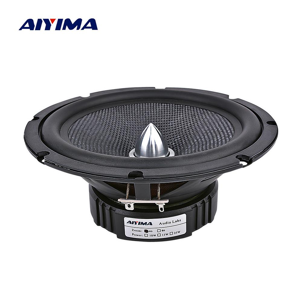 AIYIMA 6,5 INCH TRUNG TÂM BASS BASS LOADER Nhà hát 4 8 Ohm 60W Sound Audio Loa Glass Fiber Bullet Loa loa loa 1PCS Color: 8 Ohm Speaker