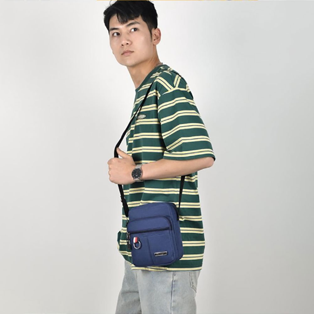 Túi đeo chéo vải Canvas T0194 3 ngăn siêu bền unisex nam nữ phong cách thời trang trẻ trung