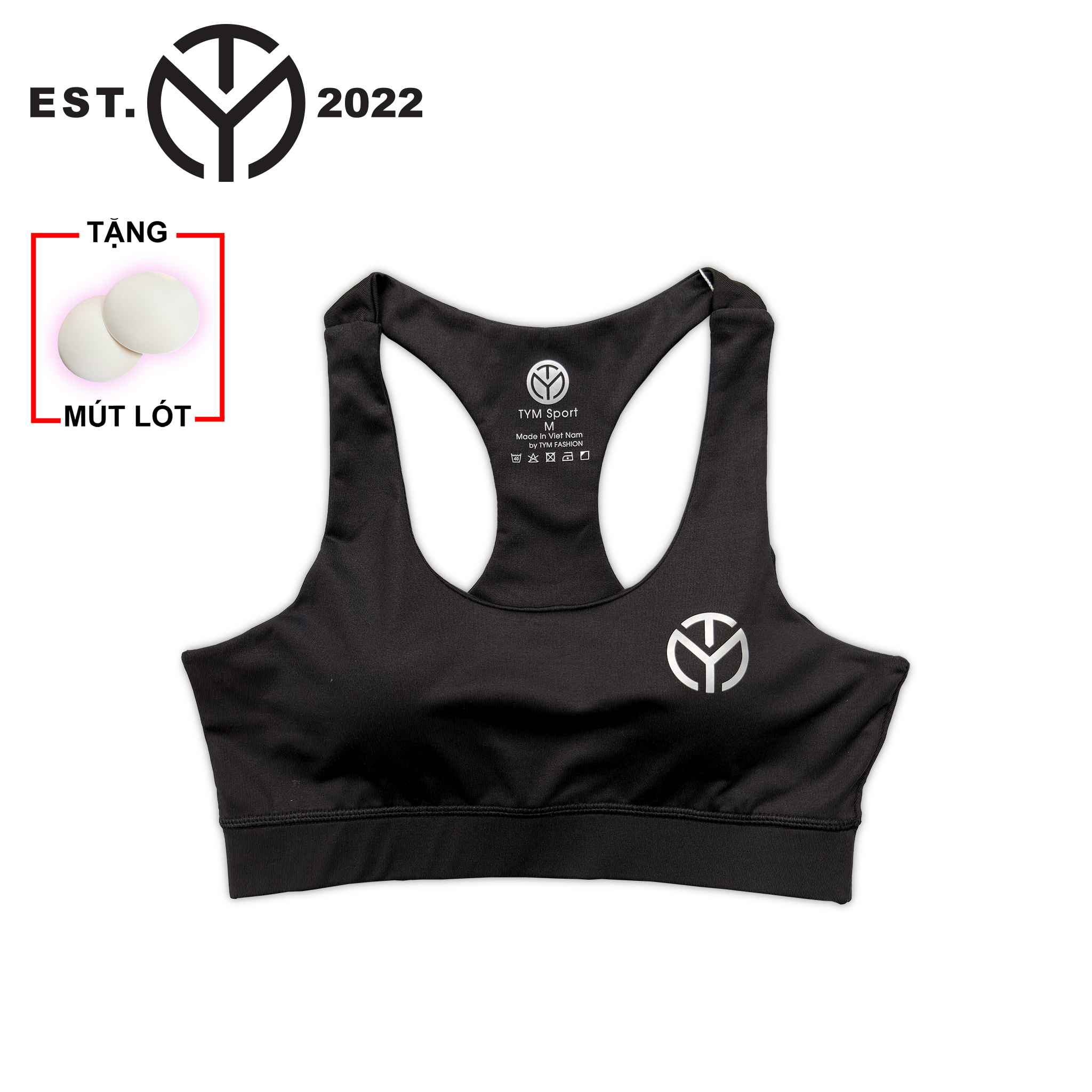 Áo Bra tập gym yoga thể thao Nữ TYM tặng kèm mút lót - vải Poly 4 chiều co dãn thoáng mát - AWT004 - TYM FASHION