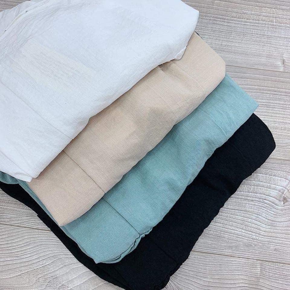 sét đũi cổ vuông tay bồng