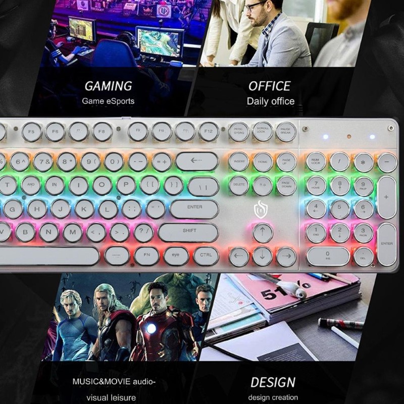 Bàn Phím Cơ K900 Gaming - Led xuyên phím có hotswap cho máy tính , laptop - đen