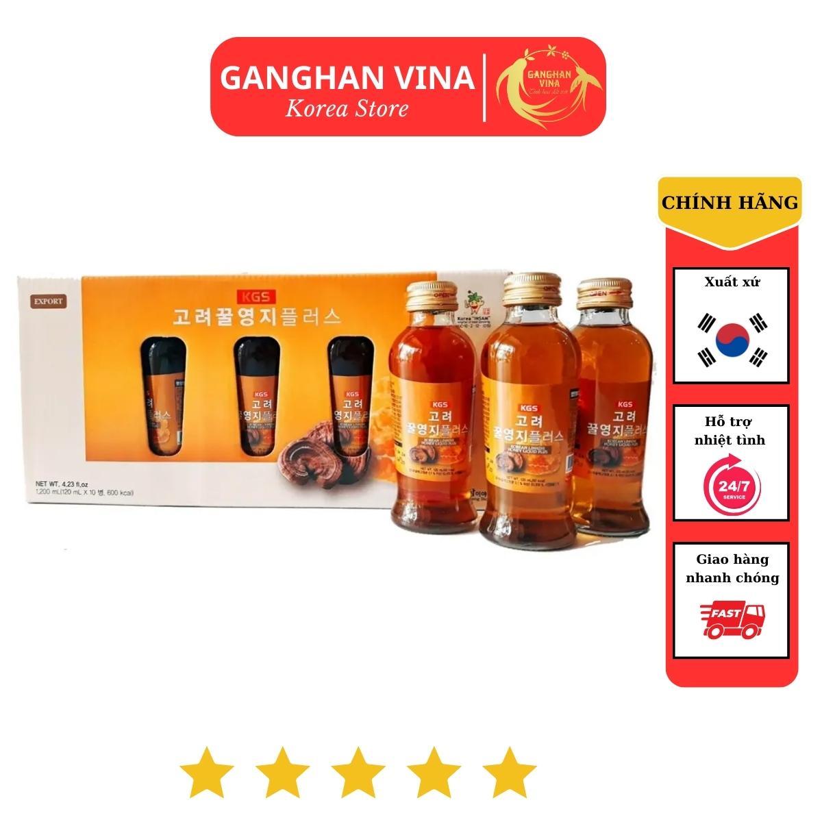 Nước Mật Ong Linh Chi KGS Hàn Quốc (10 Chai x120ml)